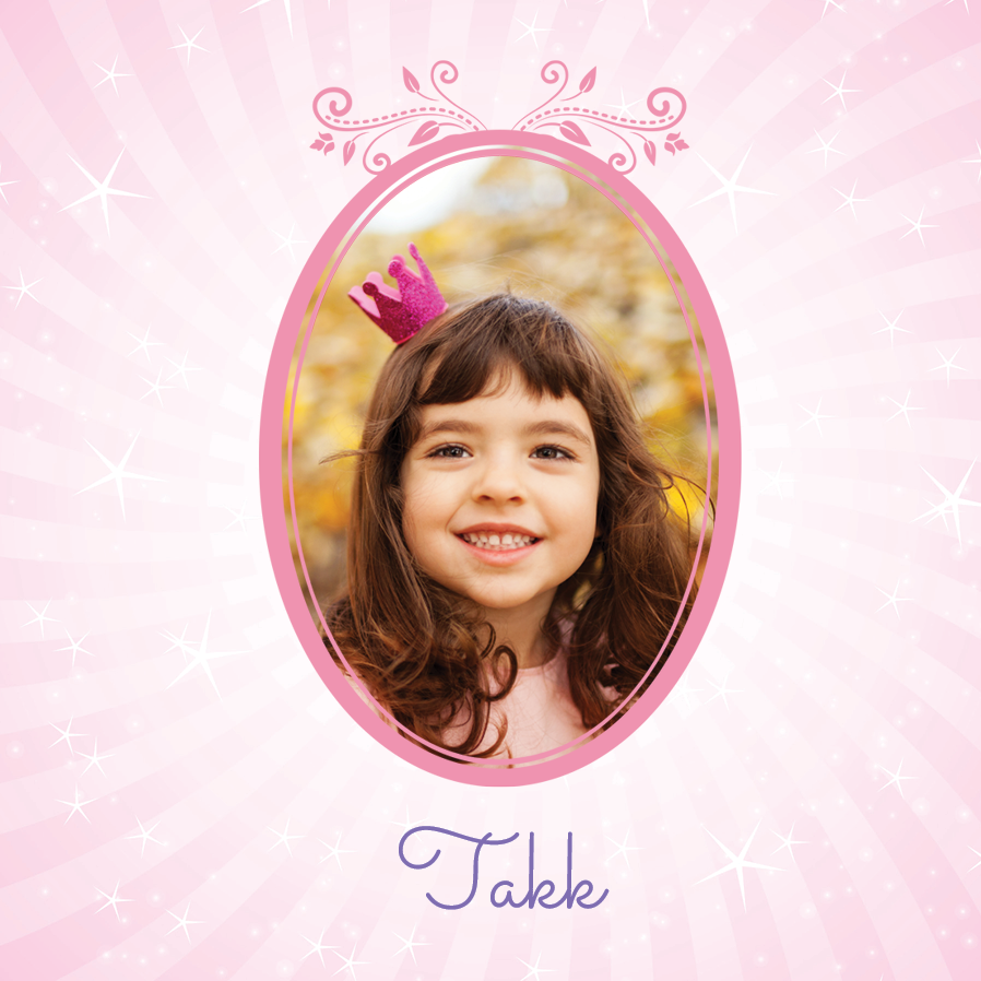 Takkekort — Festjente prinsesse