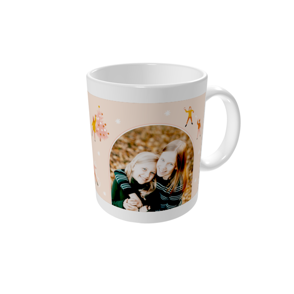 Kopp med bilde — Lek i snøen