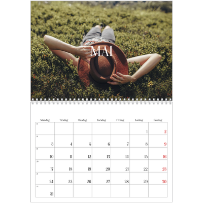 Fotokalender A4 dobbel (30 x 40 cm) — Endeløs flukt [Mai]
