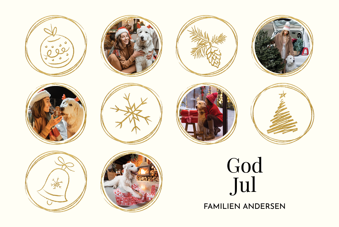 Fotokort — Julesirkler lys