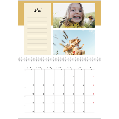 Fotokalender A4 dobbel (30 x 40 cm) — Kalender med "To do"-liste [kalender-forside]
