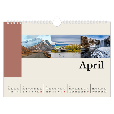 Fotokalender A4 — Verdens severdigheter [April]
