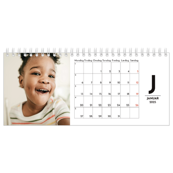 Bordkalender med foto — Bokstav i fokus