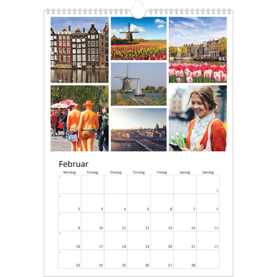 A3 Månedskalender — Bilderutenett [Februar]