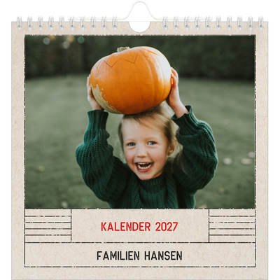 Månedskalender kvadratisk — Stempeleffekt [kalender-forside]