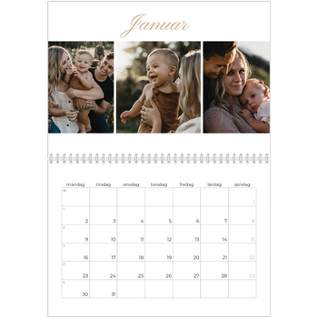 Fotokalender A4 dobbel — Elegant kalender