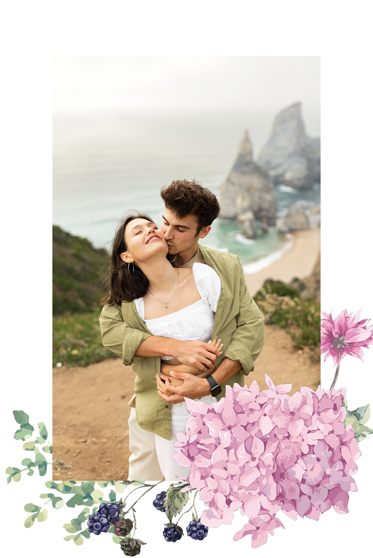 Save the date — Lilla blomster