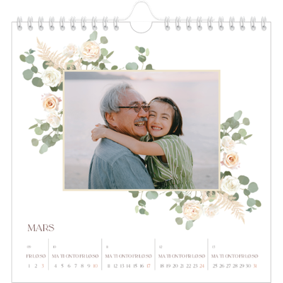 Månedskalender kvadratisk — Bohemsk stil [Mars]