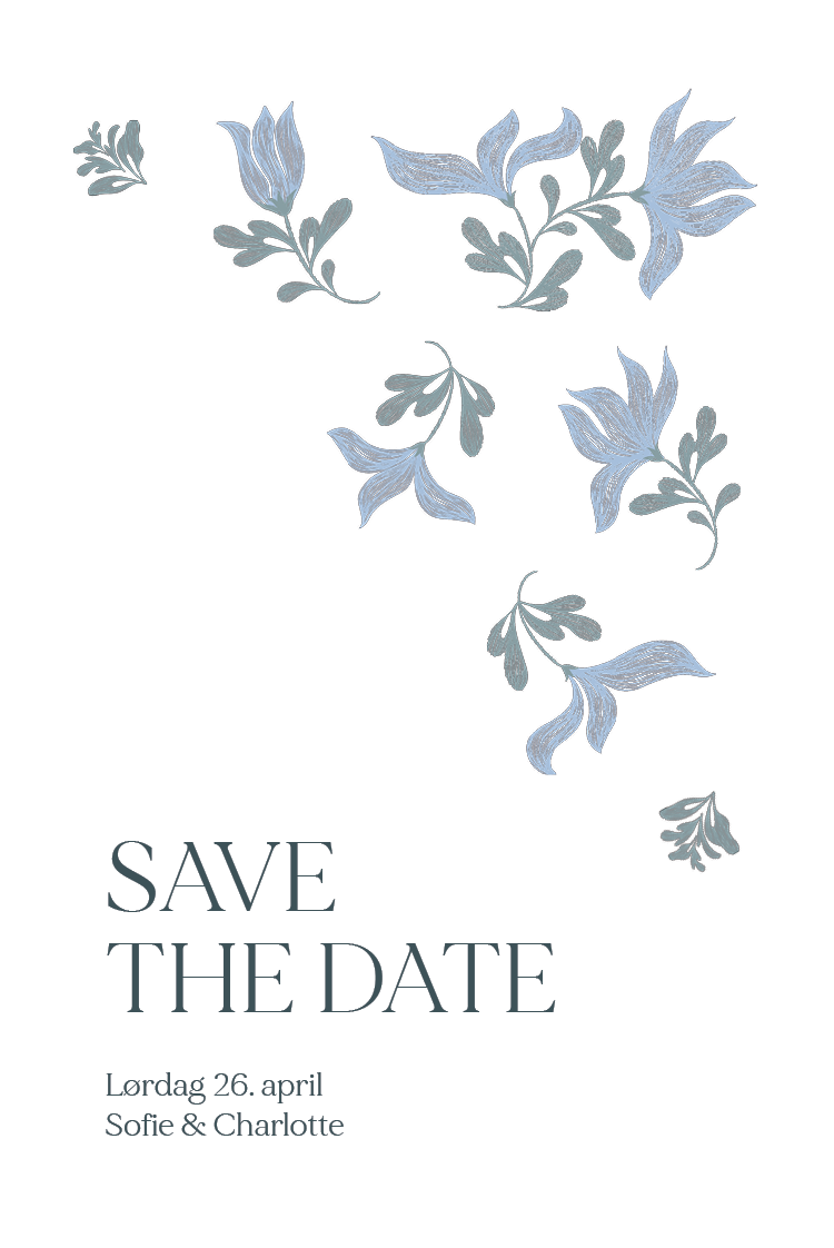 Save the date — Elegant blomstret