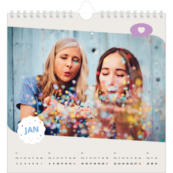 Fotokalender Kvadratisk — Ikonisk bursdag
