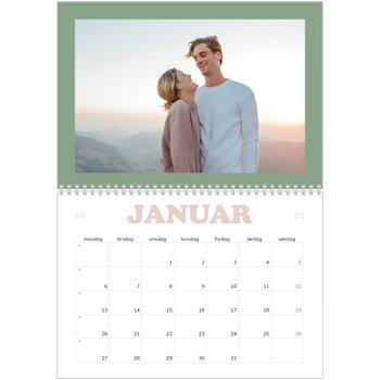 Fotokalender A4 dobbel — Retro rammer