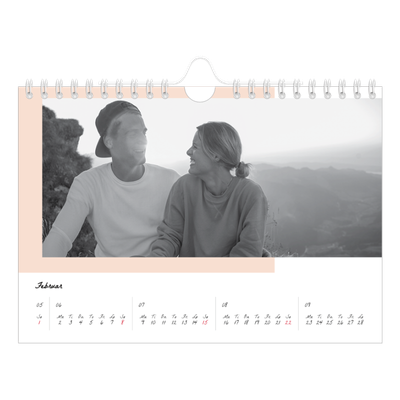 Fotokalender A5 — Fargerike rammer [Februar]