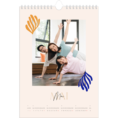 Fotokalender A4 (20 x 30 cm) — Minimalistisk korall [kalender-forside]