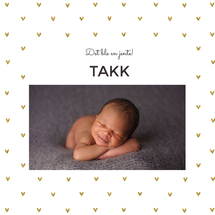 Takkekort — Gullhjerter