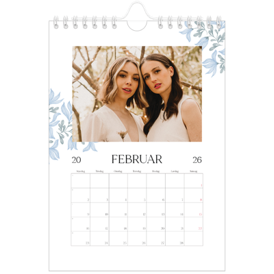 Fotokalender A5 — Elegant blomstret [Februar]