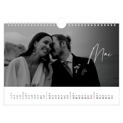 Fotokalender A4 — Elegant skrift [kalender-forside]