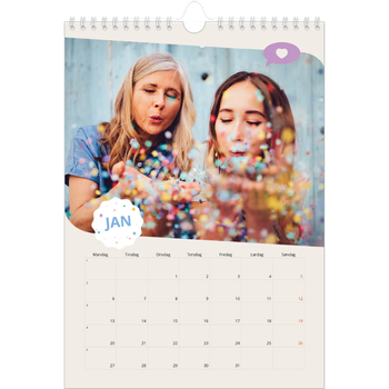 Fotokalender A4 — Ikonisk bursdag