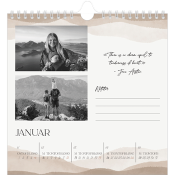 Fotokalender Kvadratisk — Velvære-sitater