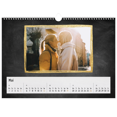 Fotokalender A3 — Rammer med glitter [kalender-forside]