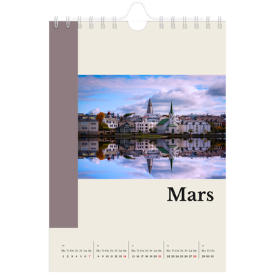 Fotokalender A5 — Verdens severdigheter [Mars]