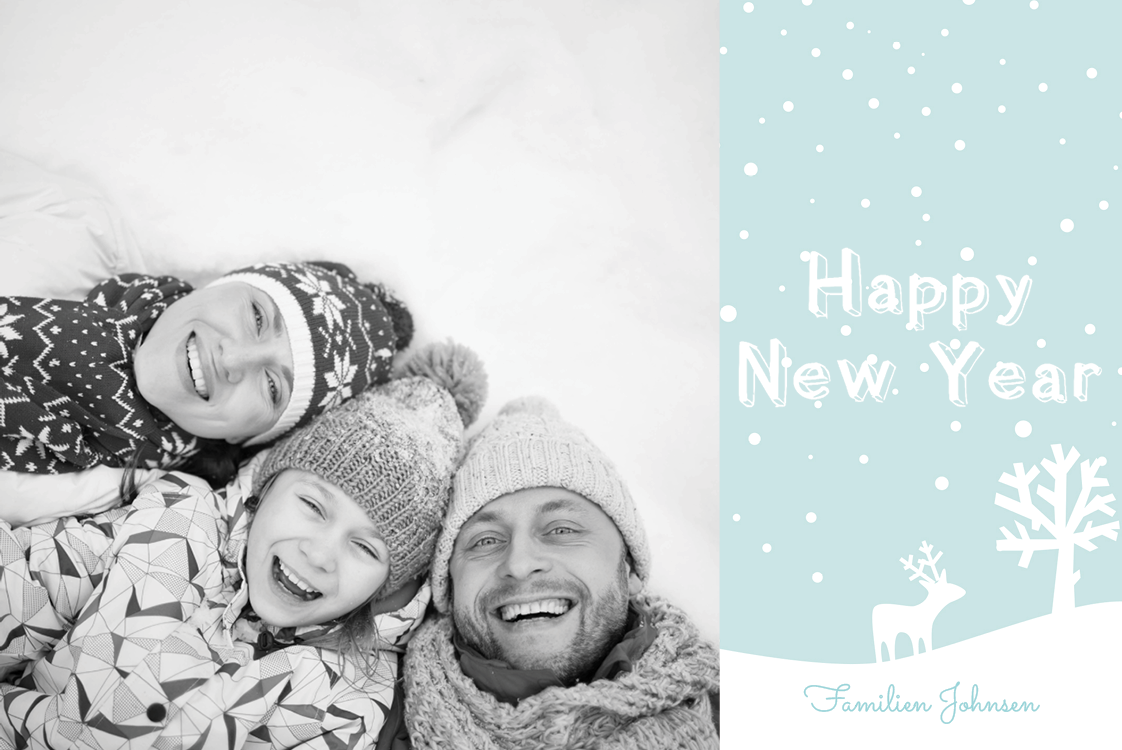 Fotokort — Snøen laver ned