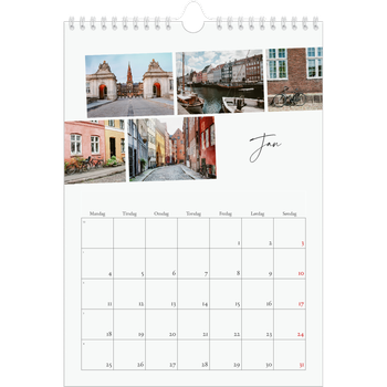 Fotokalender A4 — Byferie (hvit)