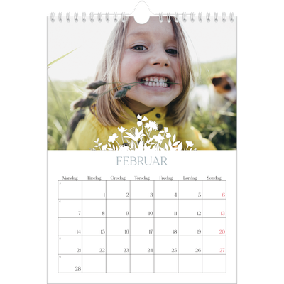 Fotokalender A4 (20 x 30 cm) — Blomstermotiv [Februar]