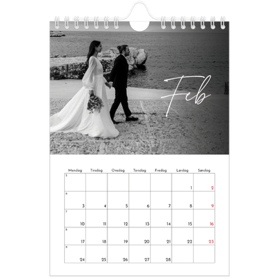 Fotokalender A5 — Elegant skrift [Februar]