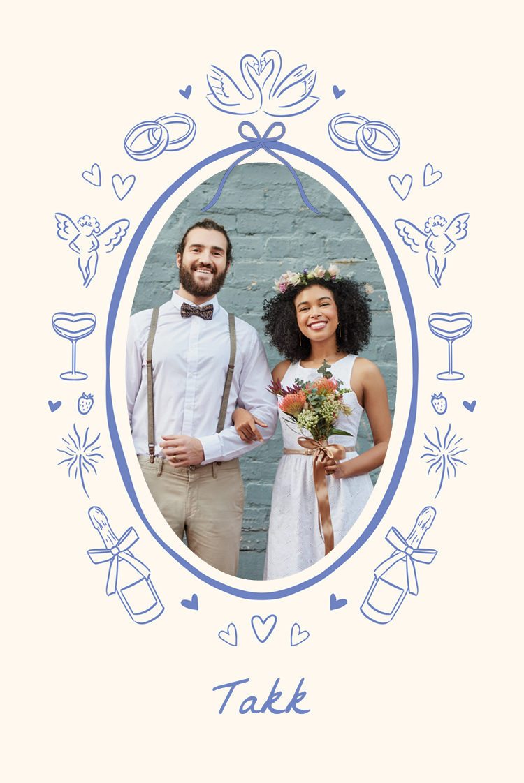 Takkekort — Sløyfer og kruseduller