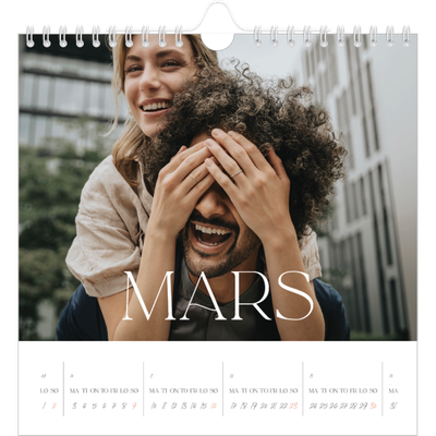 Månedskalender kvadratisk — Store bilder [Mars]
