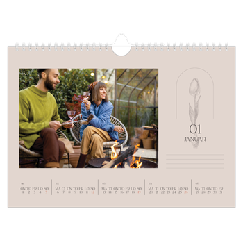 Fotokalender A4 — Enkel botanisk