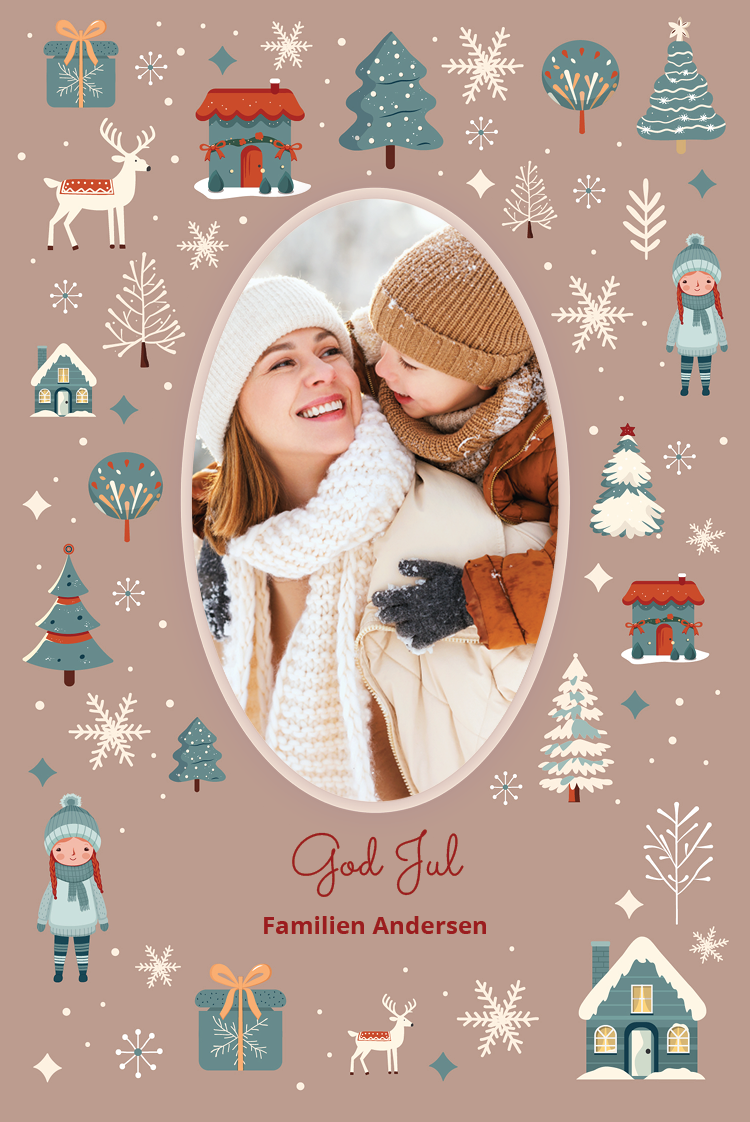 Fotokort — Koselig julehilsen