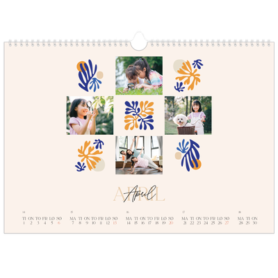 Fotokalender A3 — Minimalistisk korall [kalender-forside]