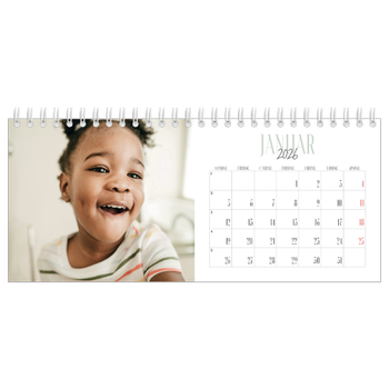 Bordkalender med foto — Flere fonter