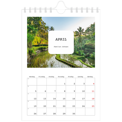 Fotokalender A5 — Den fulle historien [April]