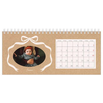 Bordkalender med foto — Ramme med sløyfe