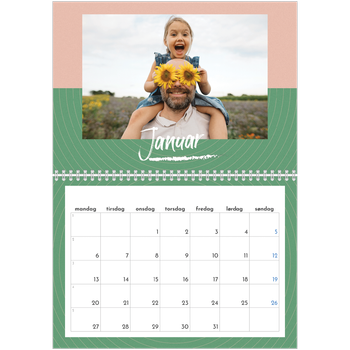 Fotokalender A4 dobbel — Fargerik kalender