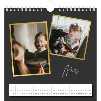 Månedskalender kvadratisk — Gode minner [Mars]