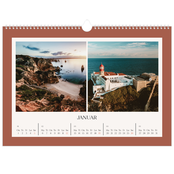 Fotokalender A3 — Klassiske farger