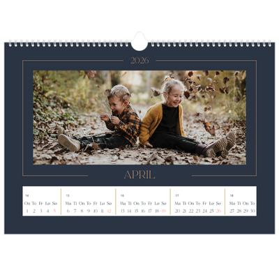 Fotokalender A3 — Prøyssisk blå [April]