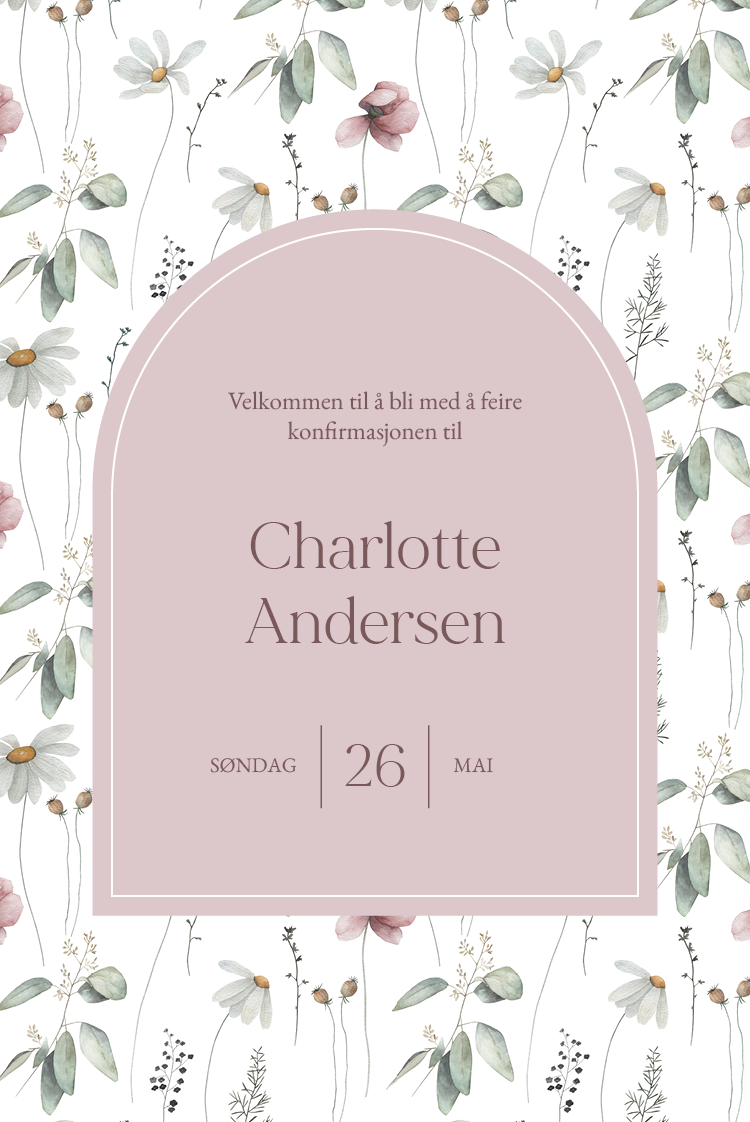 Invitasjoner — Lange blomster