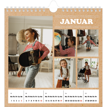 Fotokalender Kvadratisk — Magasinstil