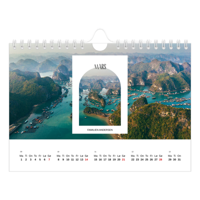 Fotokalender A5 — Den åpne buen [Mars]