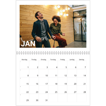 Fotokalender A4 dobbel — Stor måned
