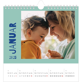 Fotokalender Kvadratisk — Fargerik kalender