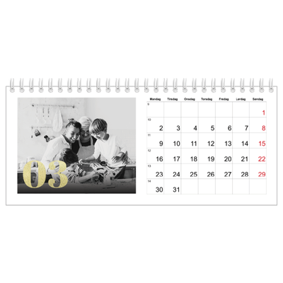 Bordkalendere — Glitter tall [Mars]