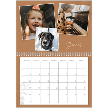 Fotokalender A4 dobbel — Jordnært design