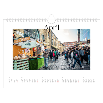 Fotokalender A4 — Min reiseskildring [April]