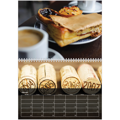 Fotokalender A4 dobbel (30 x 40 cm) — Transparent kalender [Februar]