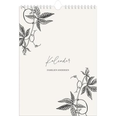 Fotokalender A4 (20 x 30 cm) — Blekk & blomst [kalender-forside]
